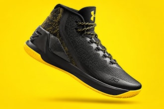 create 3d sneaker design, footwear modeling and realistic rendering