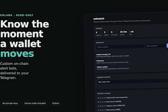 build a custom solana wallet tracker and telegram alert bot