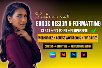 professionally design and format ebooks, workbooks and PDF guides