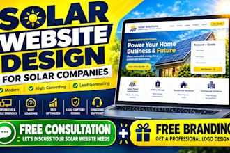 design a solar website for solar companies and installers