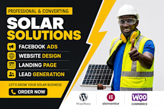 design a solar website for solar companies and installers