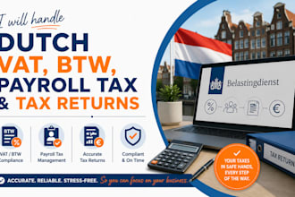 handle dutch vat, btw, payroll tax and tax returns