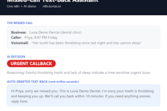 auto text back every missed call with ai