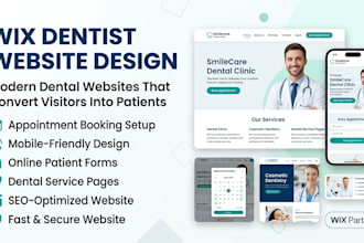 design a wix dental clinic website with online appointment booking