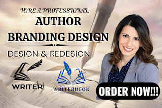 do author branding, book logo, literary identity design for writers and authors