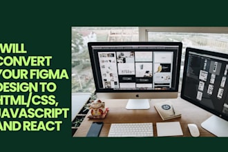 convert your figma design, xd or psd design to a responsive website