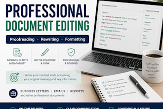 professionally proofread rewrite and format your business documents