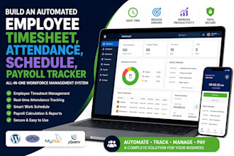 build an automated employee timesheet, attendance, schedule, payroll tracker