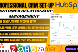 setup hubspot crm automation zoho crm pipedrive crm management