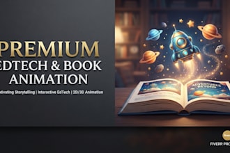 create premium children book trailers and interactive edtech animations