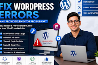 update your wordpress website and fix elementor issues