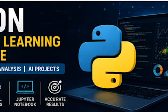 python projects, machine learning, ai, data analysis and jupyter notebook