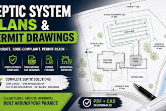 design septic system plans, septic layouts and permit drawin