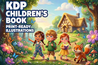 illustrate KDP childrens books with print ready illustrations