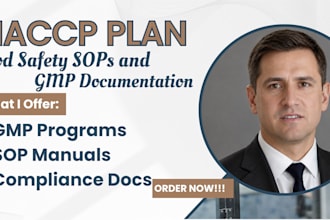 create food safety sops gmp programs and compliance documents