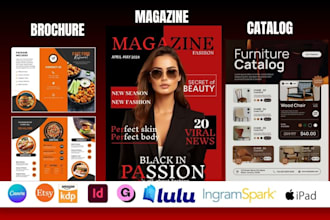 format adobe indesign kdp book interior magazine layout catalog brochure design