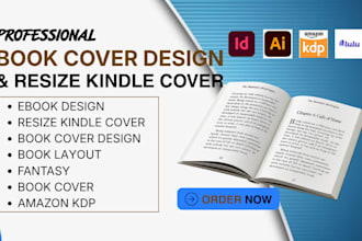 fix edit resize kindle cover book cover design book layout fantasy book cover