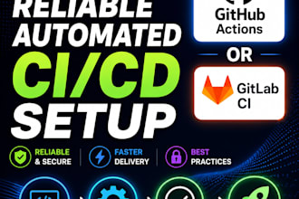 set up your ci cd pipeline with github actions or gitlab ci