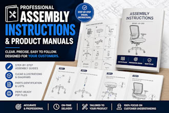 create professional assembly instructions and product manuals