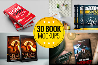 create 3d realistic book cover mockup