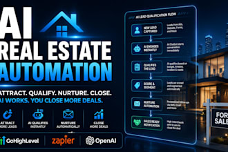 build gohighlevel ai automation and real estate chatbot for leads