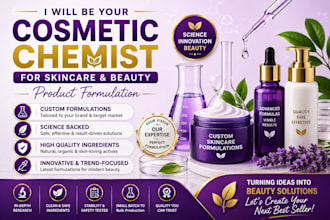 be your cosmetic chemist for skincare and beauty product