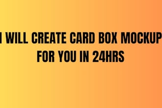 do card mockup box illustration for you