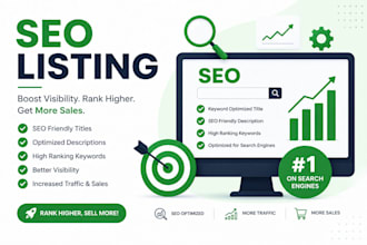 seo listing,product listing and listing on shopify