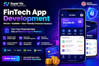 develop a secure fintech app, financial dashboard or payment solution