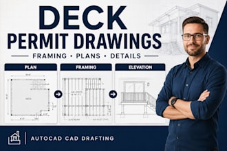 create deck permit drawings, framing plans and construction details