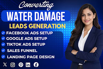 water damage restoration leads, mold remediation leads via facebook, google ads