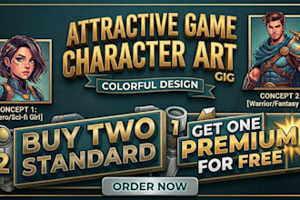 create custom game design and rpg character art i