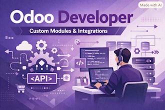 odoo custom modules, integrations and technical fixes