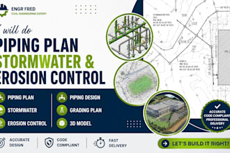 do piping plan, stormwater, erosion control, piping design, grading plan