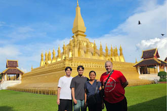 provide a private vientiane tour with car and guide
