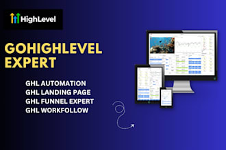 build gohighlevel websites, landing pages, sales funnels and automation