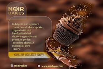 design luxury food social media posts, banners