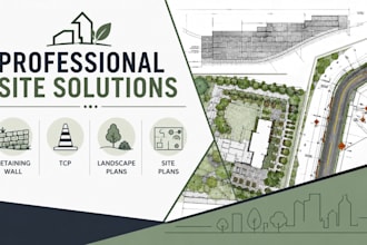 design professional retaining wall, tcp, landscape and site plans