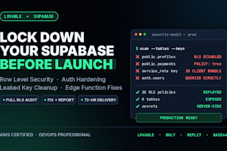 lovable app production ready edge functions with a supabase security audit rls