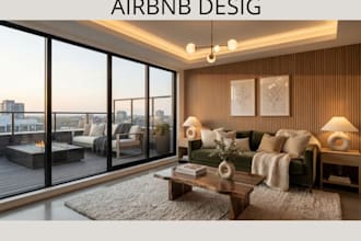do modern airbnb interior design and virtual home staging