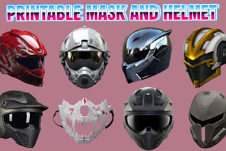 3d print and paint mask custom wearable cosplay mask 3d helmet for 3d printing