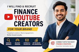 recruit finance youtube creators for your fintech or finance brand