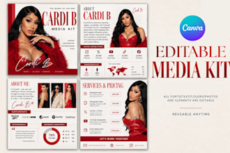 design a professional media kit, press kit, epk, or sponsorship sheet
