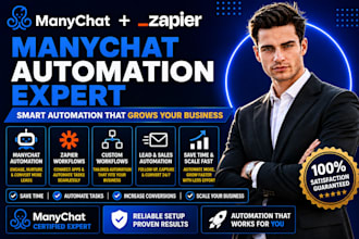 create manychat automation and zapier workflows