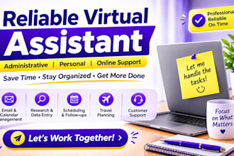 be your personal and administrative virtual assistant