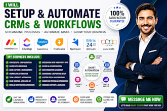 set up monday com clickup salesforce freshsales nethunt bitrix24 zoho automation
