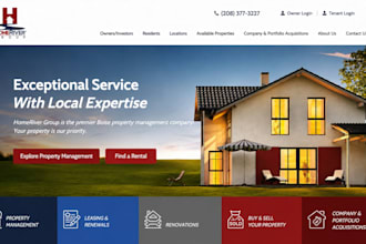 create property management website with tenant portal rental listing and booking