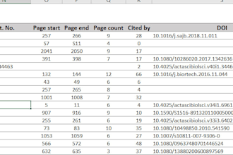 extract and organize data from scientific papers into excel