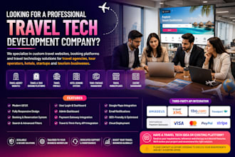 build a custom travel website, booking platform and travel tech solution