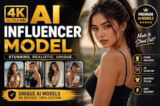 design 4k ai influencer model for instagram fanvue